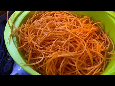 Видео: Корейская морковка կորեական աղցան տիկին Համեստի բաղադրատոմսով