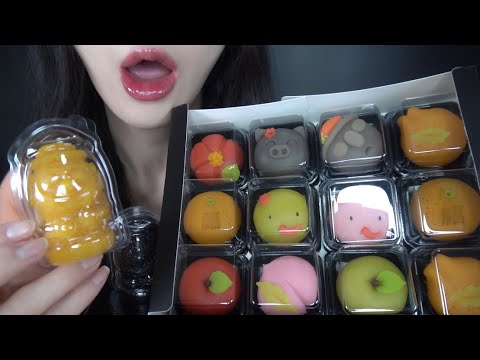 Видео: ASMR Очень жевательные и сладкие ёкан и японские сладости