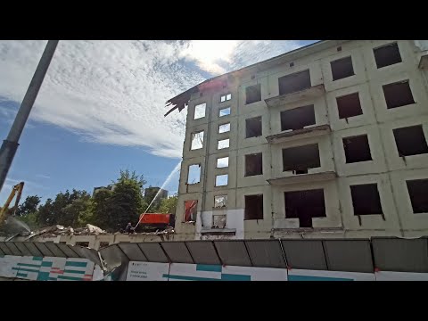 Видео: Удальцова 49-51 - снос хрущёвок "ветхих"
