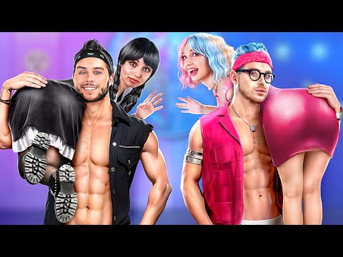 Видео: Хлопець Венздей Аддамс VS Хлопець Енід! Будуємо Будиночок для Венздей та Енід! Рожеве Проти Чорного!