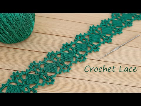 Видео: Красивое и простое ЛЕНТОЧНОЕ КРУЖЕВО вязание крючком КАЙМА мастер-класс Crochet Tape Lace Tutorial