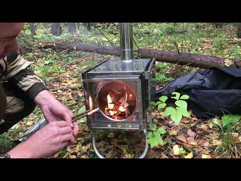 Видео: Печь-камин Инвент,для зимней палатки!Обзор