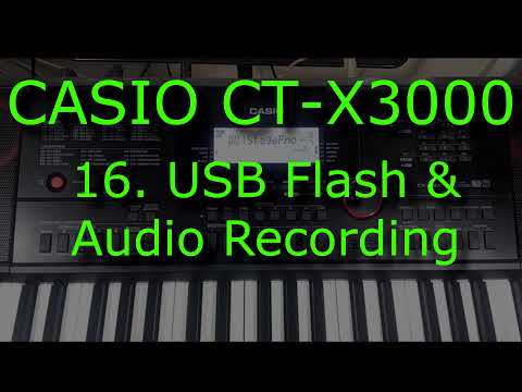 Видео: 16 Casio CT-X3000 USB Flash и аудиозапись