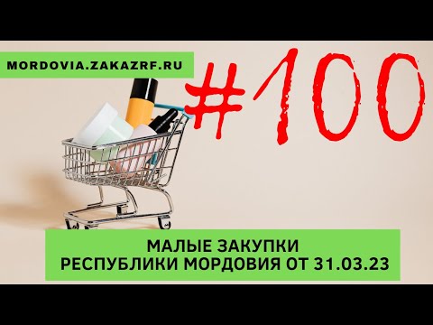 Видео: Малые закупки Республики Мордовия от 31.03.2023