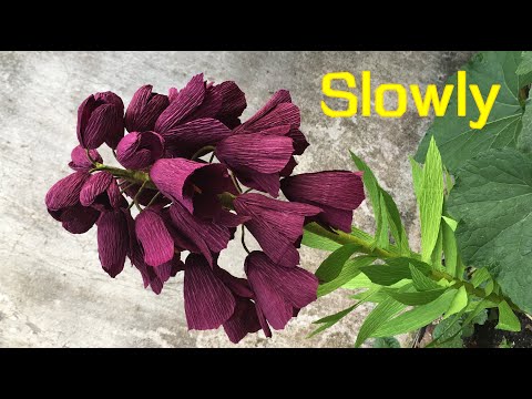 Видео: ABC TV | Как сделать бумажный цветок Fritillaria Persica из крепированной бумаги (медленно)