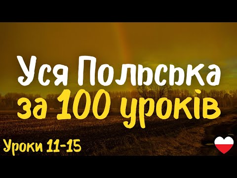 Видео: Уся Польська за 100 уроків!  Уроки 11-15 | Польська мова легко і швидко | Найважливіші слова і фрази