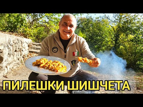 Видео: Пилешки шишчета на дървени въглища! Сочни и вкусни с гарнитура от пресни зеленчуци!