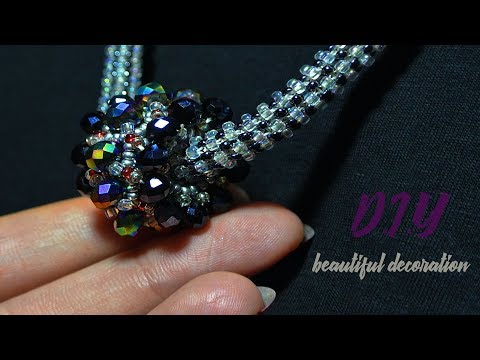 Видео: TUTORIAL.Кулон из бисера.DIY.Making pendant of beads and beads.