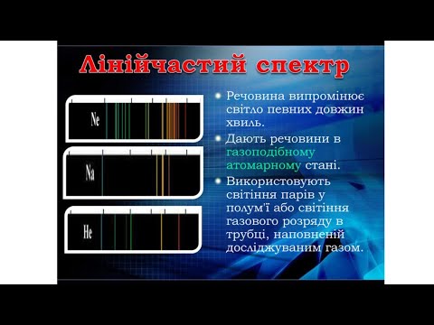 Видео: Випромінювання та поглинання світла атомами. Лінійчасті спектри