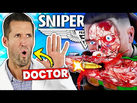 Видео: ВРАЧ смотрит на жестокие рентгеновские снимки из Sniper Elite 5
