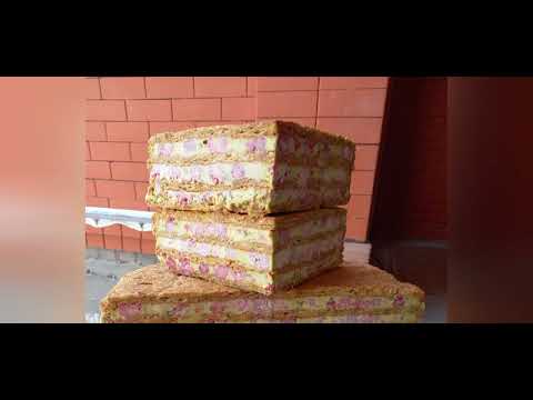 Видео: Торт-мороженое. Фисташковый с малиной.Ice cream cake. Pistachio with raspberries.