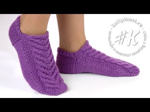 Видео: Следки на двух спицах с Косами