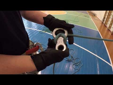 Видео: Видеоурок "Организация спуска-дюльфера с применением спускового устройства "восьмёрка"