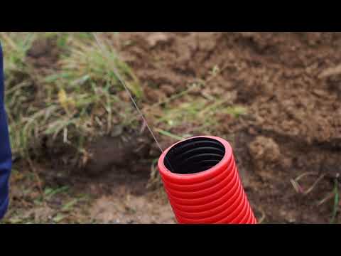 Видео: Монтаж двустенной гофрированной трубы.