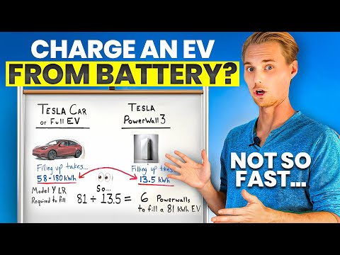 Видео: Объяснение проблемы зарядки электромобиля от аккумулятора в домашних условиях. Может ли Tesla Pow...