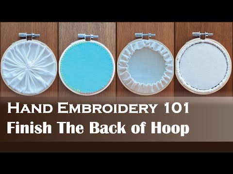 Видео: 4 способа закрепить пяльцы на подложке | Ручная вышивка 101