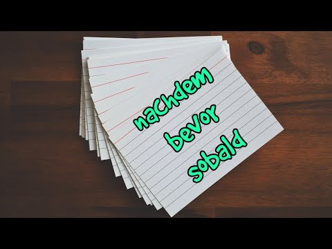Видео: Изречения за време с nachdem, bevor, sobald | Temporalsätze (B1, B2)