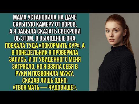 Видео: Я забыла сказать свекрови, что мама поставила на даче камеру. Посмотрев запись меня затрясло от шока