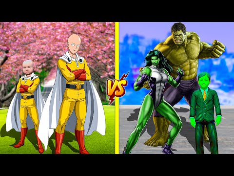 Видео: Сайтама Отбасы VS Халк Отбасы! (GTA V) джони жони