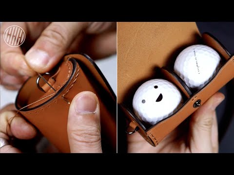 Видео: Самые счастливые мячи для гольфа | Кожаное ремесло ASMR