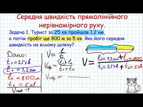 Видео: Середня швидкість задачі 7 фізика