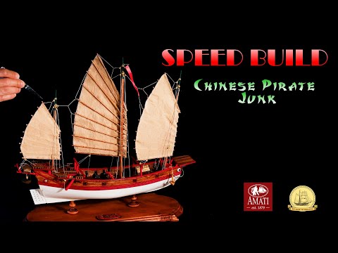 Видео: Вы когда-нибудь видели модель китайского пиратского корабля? Китайская пиратская джонка Amati в м...