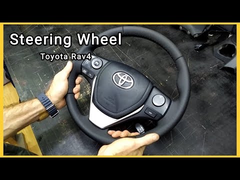 Видео: Перетяжка руля автомобиля Toyota Rav4 (Toyota Rav4 Steering Wheel cover)