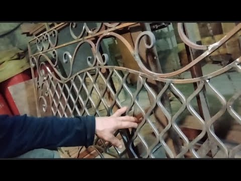 Видео: монастырская решетка,10квадрат,холодная ковка кованые шарики,художественная ковка, кованые изделия.