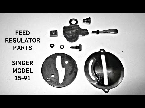 Видео: Регулятор подачи Singer модели 15-91. Как снять, установить, отрегулировать.