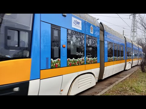 Видео: В коледен трамвай 6.От спирка Обеля  до Бул.Ломско.шосе.(ВРЕМЕНЕН).