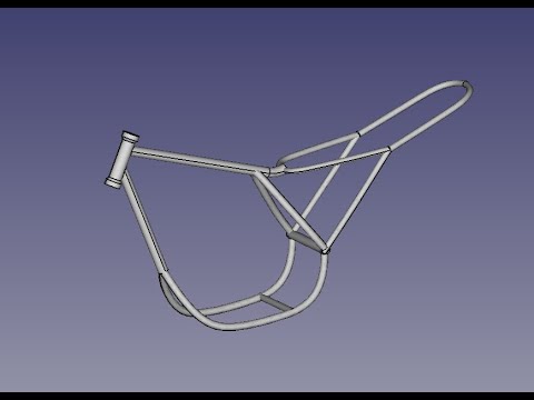 Видео: FreeCad Рама мотоцикла