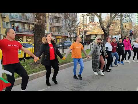 Видео: Ганкино хоро пред стадион "Ботев" - благотворително хоро в подкрепа на Вени