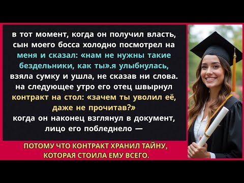 Видео: В тот день, когда сын моего босса уволил меня — он не знал, что сам потеряет всё