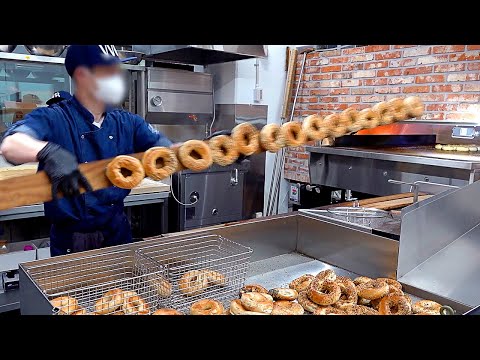 Видео: удивительный процесс изготовления рогаликов - магазин бубликов в Корее
