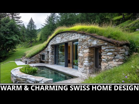 Видео: Уютный швейцарский каменный дом на склоне холма | Очаровательный деревенский дизайн