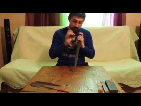 Видео: Заточка кавказского кинжала.