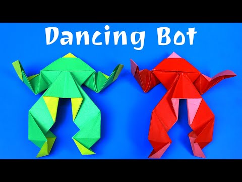 Видео: Как оригами танцующего робота 🟩 сделать простого робота из одной бумаги