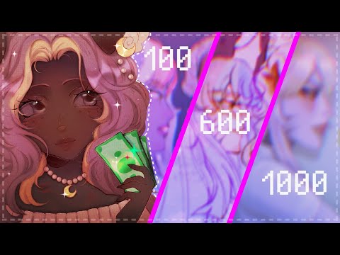 Видео: Заказала арты за 100, 300, 600, 1000 рублей +Speedpaint