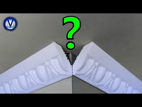 Видео: 📐 Как сделать ВНЕШНИЙ УГОЛ потолочного плинтуса или галтели