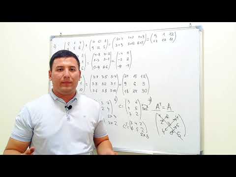 Видео: Действия над матрицами. 2-урок. Высшая математика.