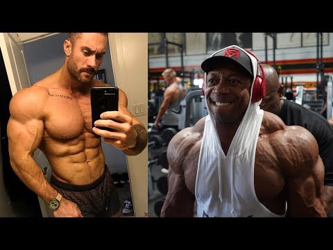 Видео: Крис Бамстед и Шон Роден. Тренировка спины в Gold's gym. Подготовка к Олимпии 2018.