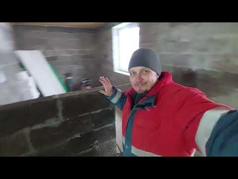 Видео: Перегородки из арболита на втором этаже.