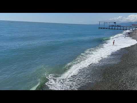 Видео: Отпуск в Сочи 2024. Пляж Лазурь в Адлере. Обзор пляжа. Прогулка по набережной. Новая смотровая.