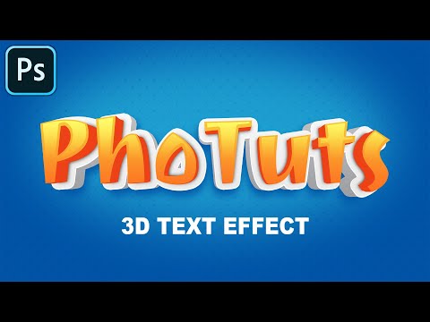 Видео: Урок по созданию редактируемого 3D-текстового эффекта в Photoshop (простой и пошаговый)