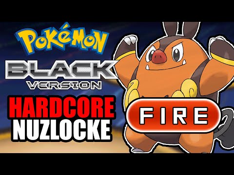 Видео: Pokemon Black Hardcore Nuzlocke - только огненные типы!!