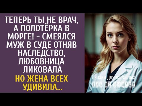 Видео: Теперь ты не врач, а полотёрка в морге! - смеялся муж в суде отняв наследство, любовница ликовала…