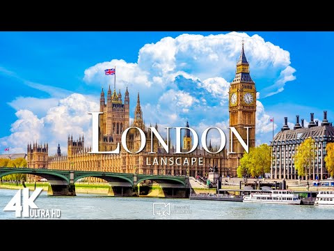 Видео: Полет по Лондону (4K UHD) - Расслабляющая музыка вместе с красивыми видеороликами - 4K Видео HD