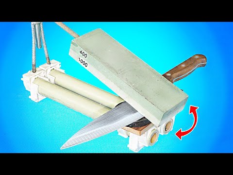Видео: Острые как бритва ножи всего за 1 минуту! Лучшая точилка для ножей!