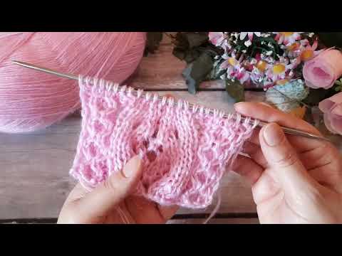 Видео: ✌️НОВОЕ сочетание! Ажурный узор спицами.