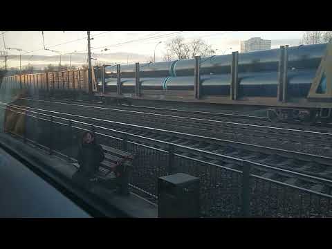 Видео: Екатеринбург-Пасс. - Екатеринбург-Сорт. из окна "предпоследней Ласточки" ЭС2Г-160 в осенний вечер